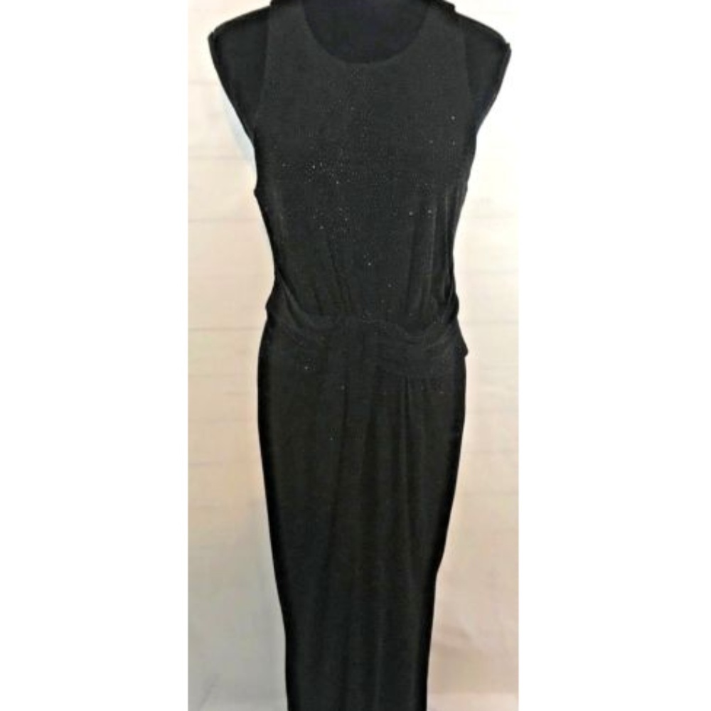 Laundry by Shelli Segal Black Sparkle Gown Sz 10